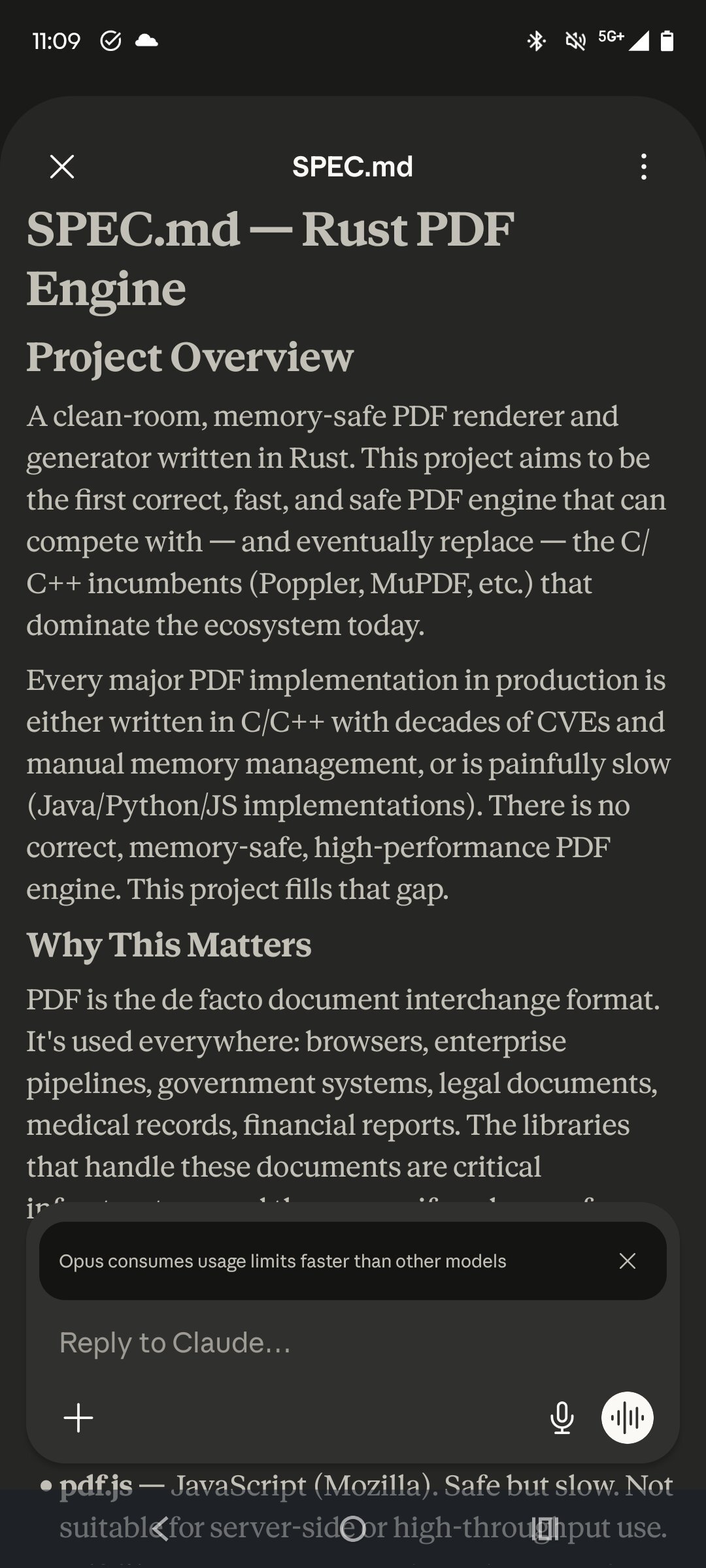 Claude on my phone in the woods - 2